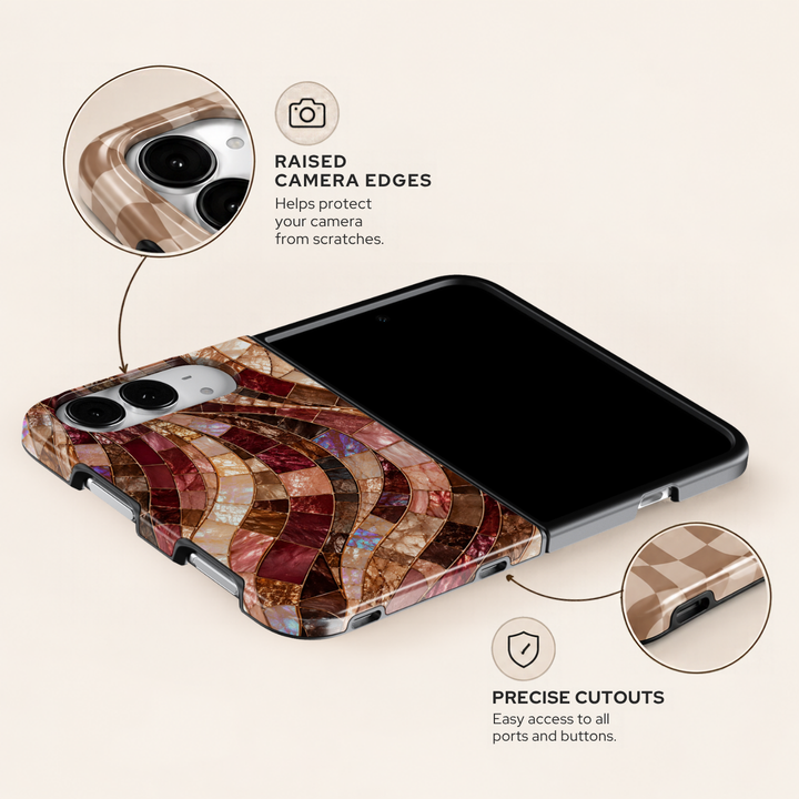 Rosewood Mosaic – iPhone Duo Case