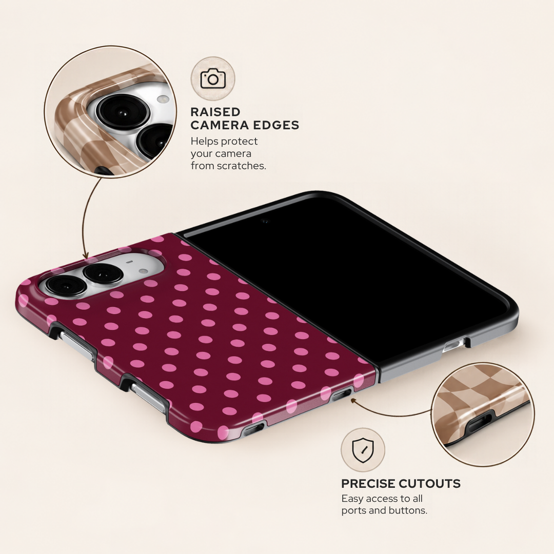 Berry Polka – iPhone Duo Case