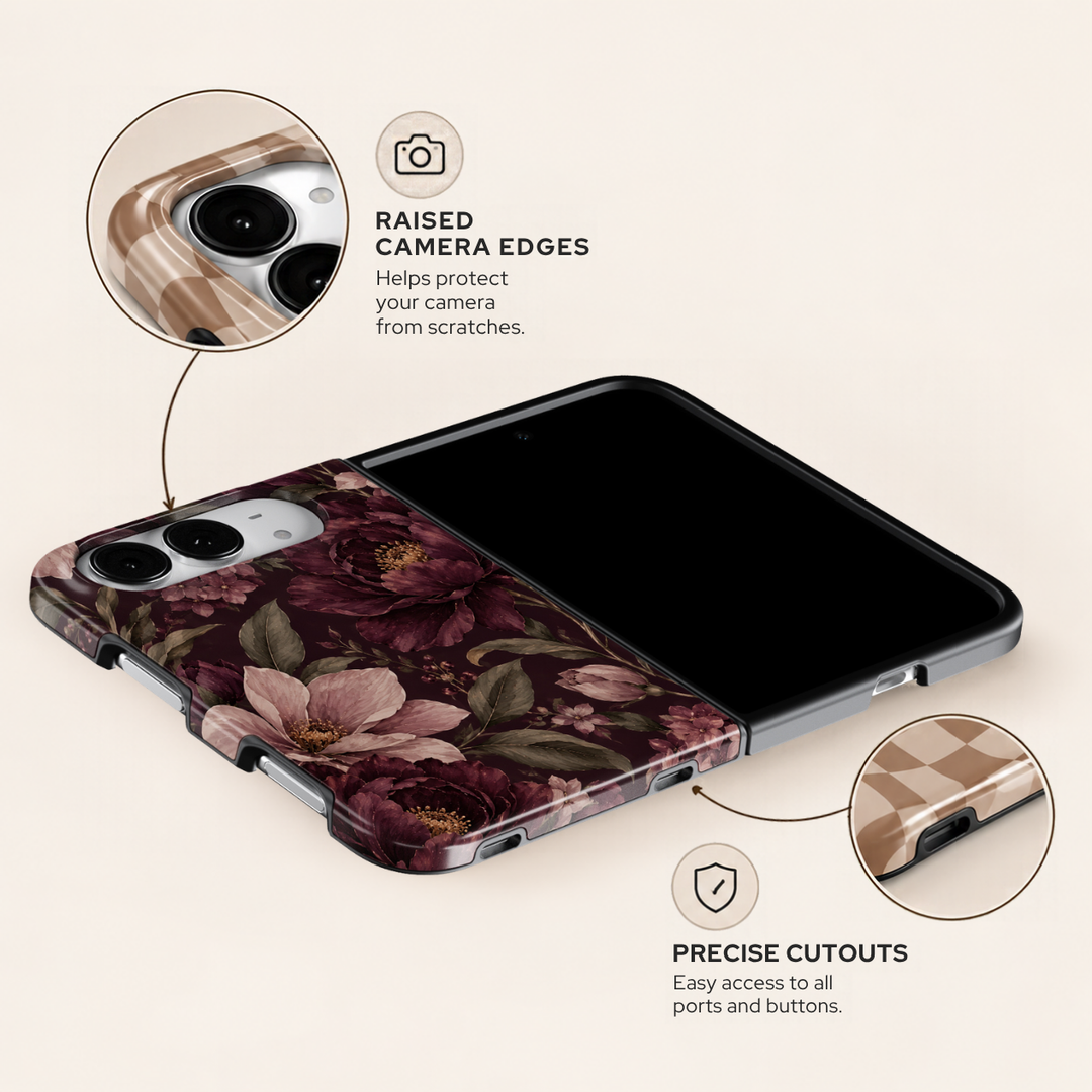 Burgundy Whispers – iPhone Duo Case