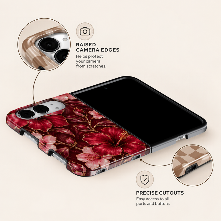 Crimson Hibiscus – iPhone Duo Case