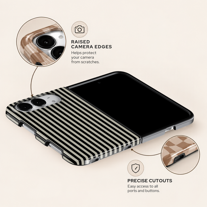 Noir Pinstripe – iPhone Duo Case