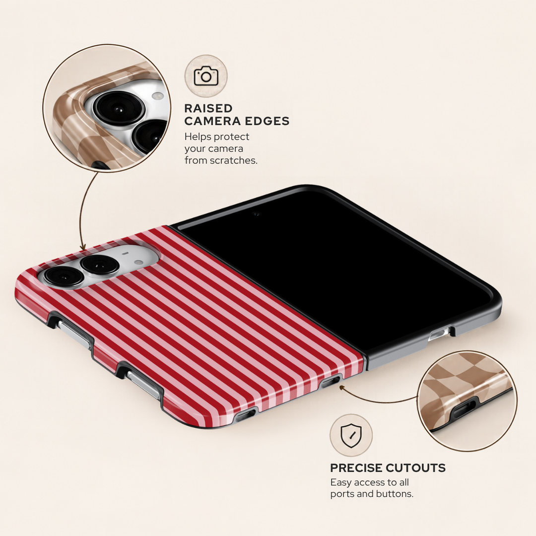 Cherry Pinstripe – iPhone Duo Case