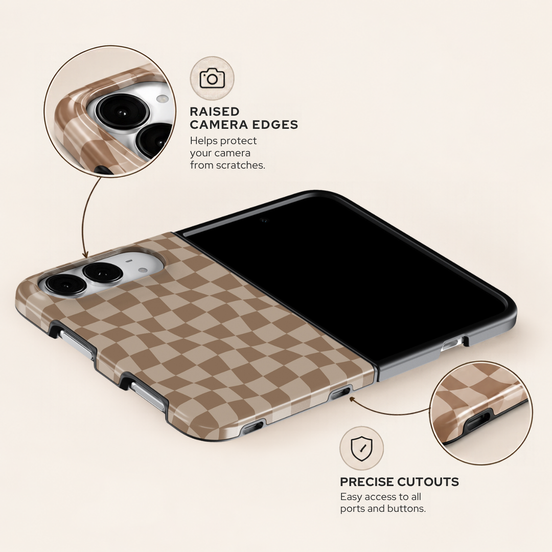 Sandstone Wave Check – iPhone Duo Case