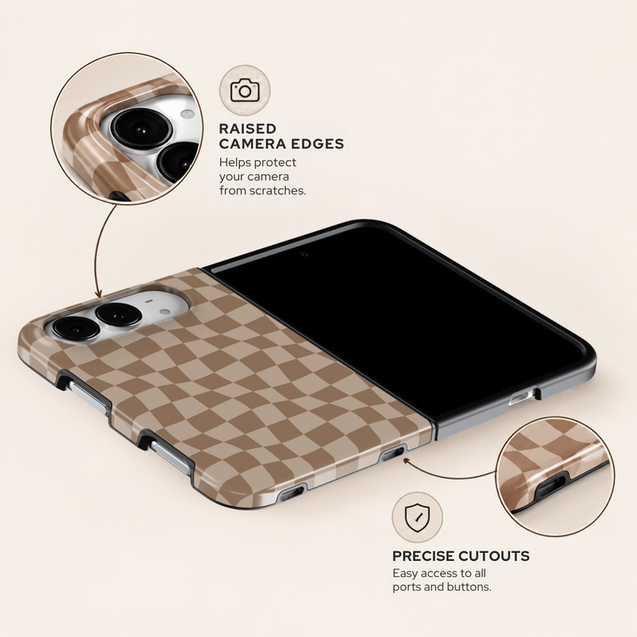 Sandstone Wave Check – iPhone Duo Case