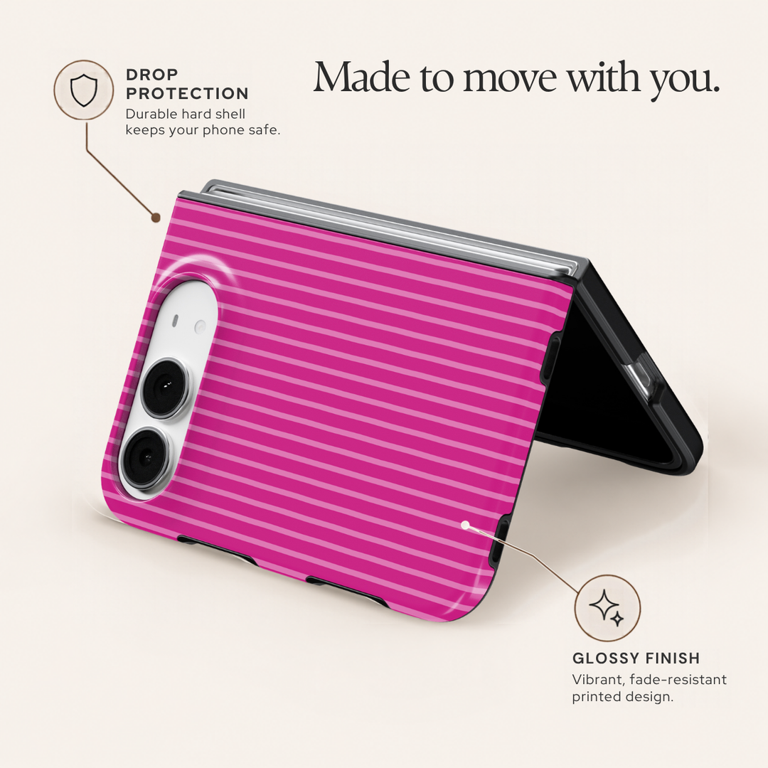 Pink Pinstripe – iPhone Duo Case