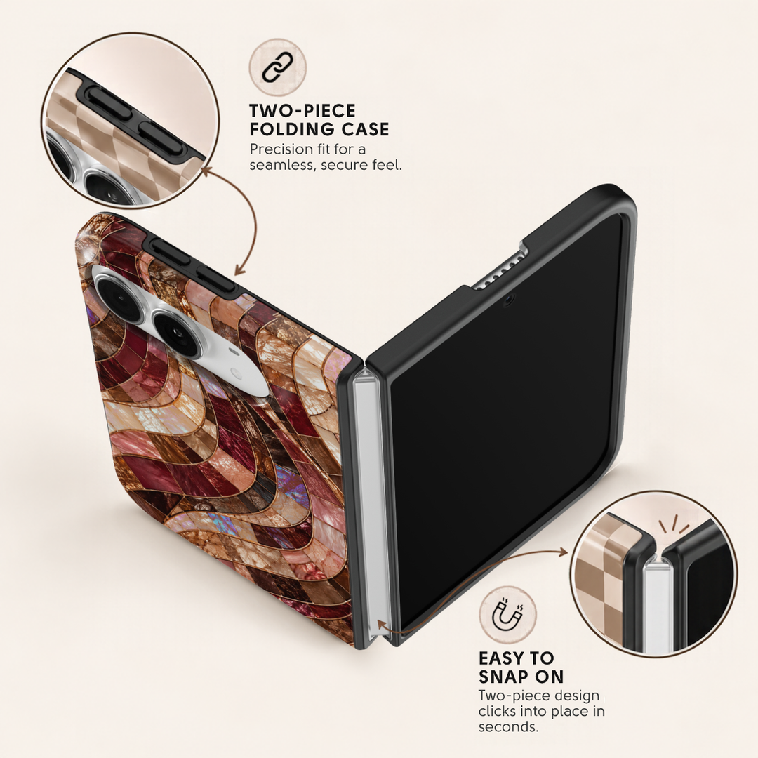 Rosewood Mosaic – iPhone Duo Case