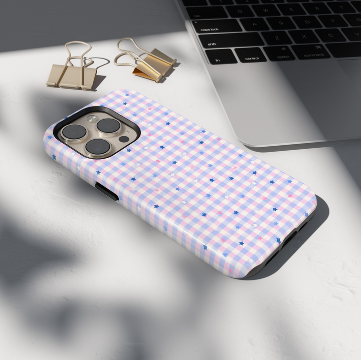 Pastel Star Gingham