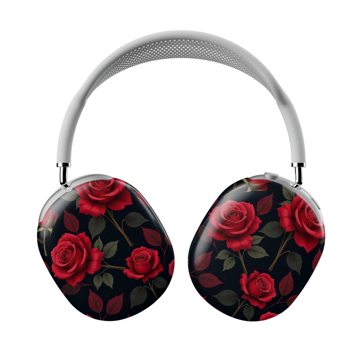 Girly AirPods Max cover with Floral pattern, cute aesthetic AirPods Max skin, protective case for Apple AirPods Max headphones.