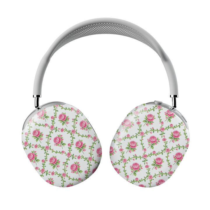 Girly AirPods Max cover with floral pattern, cute aesthetic AirPods Max skin, protective case for Apple AirPods Max headphones