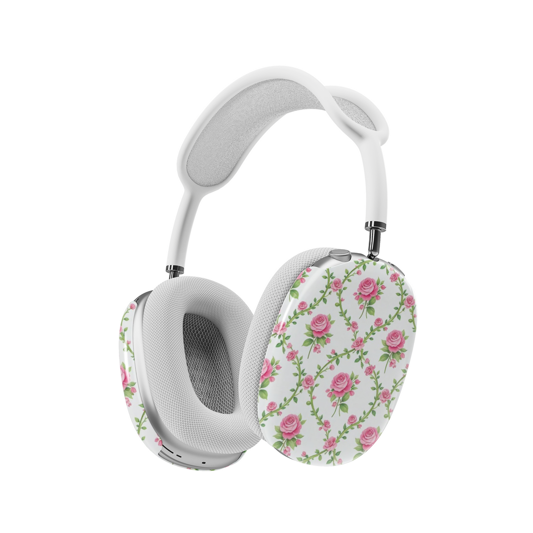 Girly AirPods Max cover with floral pattern, cute aesthetic AirPods Max skin, protective case for Apple AirPods Max headphones