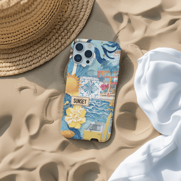 iphone 16 case iphone 16 pro case iphone 15 case iphone 15 pro case scrapbook phone case collage phone case coquette phone case beachy phone case coastal daughter sailing gift Beach vibes Design Beach Prints 15 Pro Case Summer