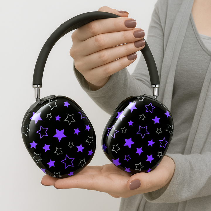 Girly AirPods Max cover with cosmic pattern, cute aesthetic AirPods Max skin, protective case for Apple AirPods Max headphones