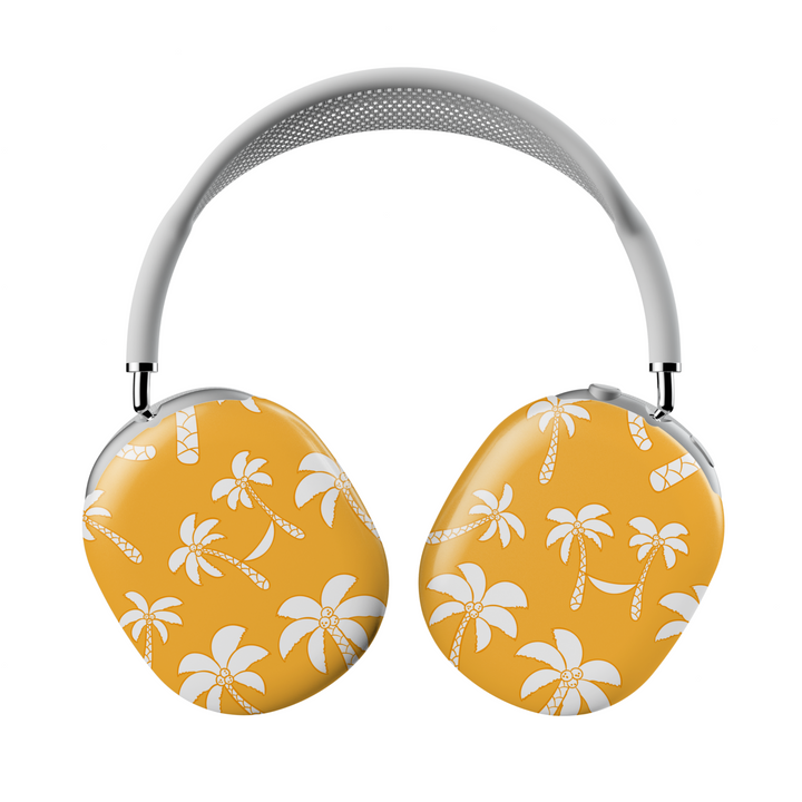 Summer AirPods Max cover with palm trees pattern, cute aesthetic AirPods Max skin, protective case for Apple AirPods Max headphone
