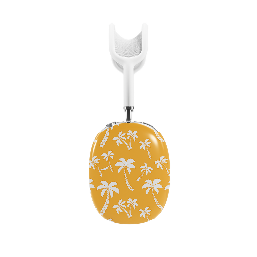 Summer AirPods Max cover with palm trees pattern, cute aesthetic AirPods Max skin, protective case for Apple AirPods Max headphone