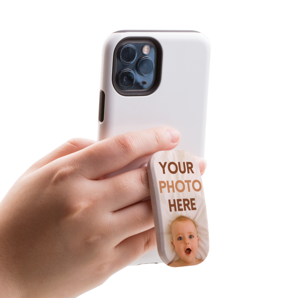 Custom Photo Phone Grip Holder – Personalized Kickstand, Phone Mount, Cellphone Ring Holder, Adhesive Strap