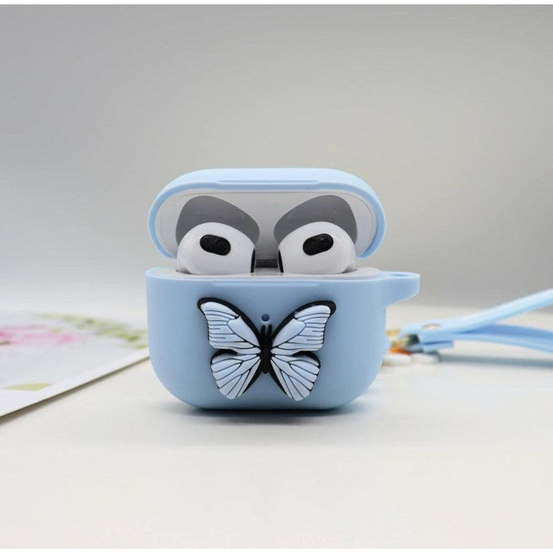 Airpod Case Silicone Butterfly - Baby Blue - CASELIX