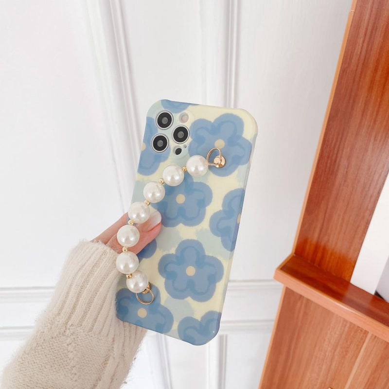 iPhone 12 Pro Max Case floral Wrist Strap - CASELIX
