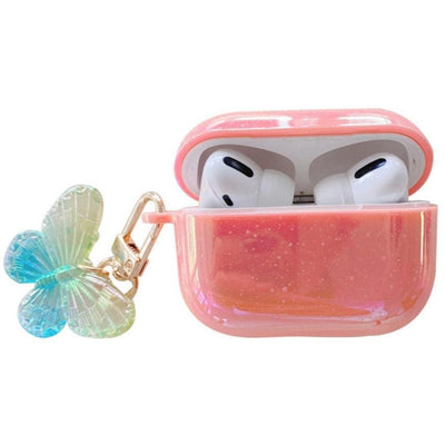 Airpods Case Raindrops Butterfly - Pink - CASELIX