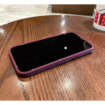 iPhone Clear Case Metallic - Burgundy - CASELIX