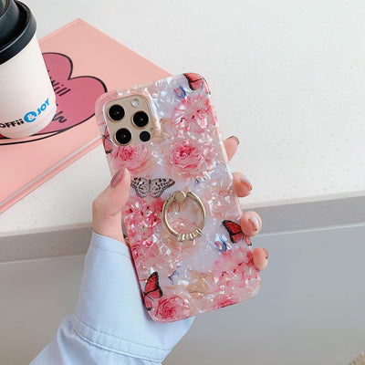 iPhone Case floral Pearl Butterfly - Pink - CASELIX
