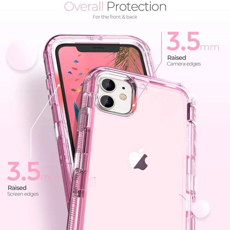 iPhone Case Clear Armor Tough Guard- Pink - CASELIX