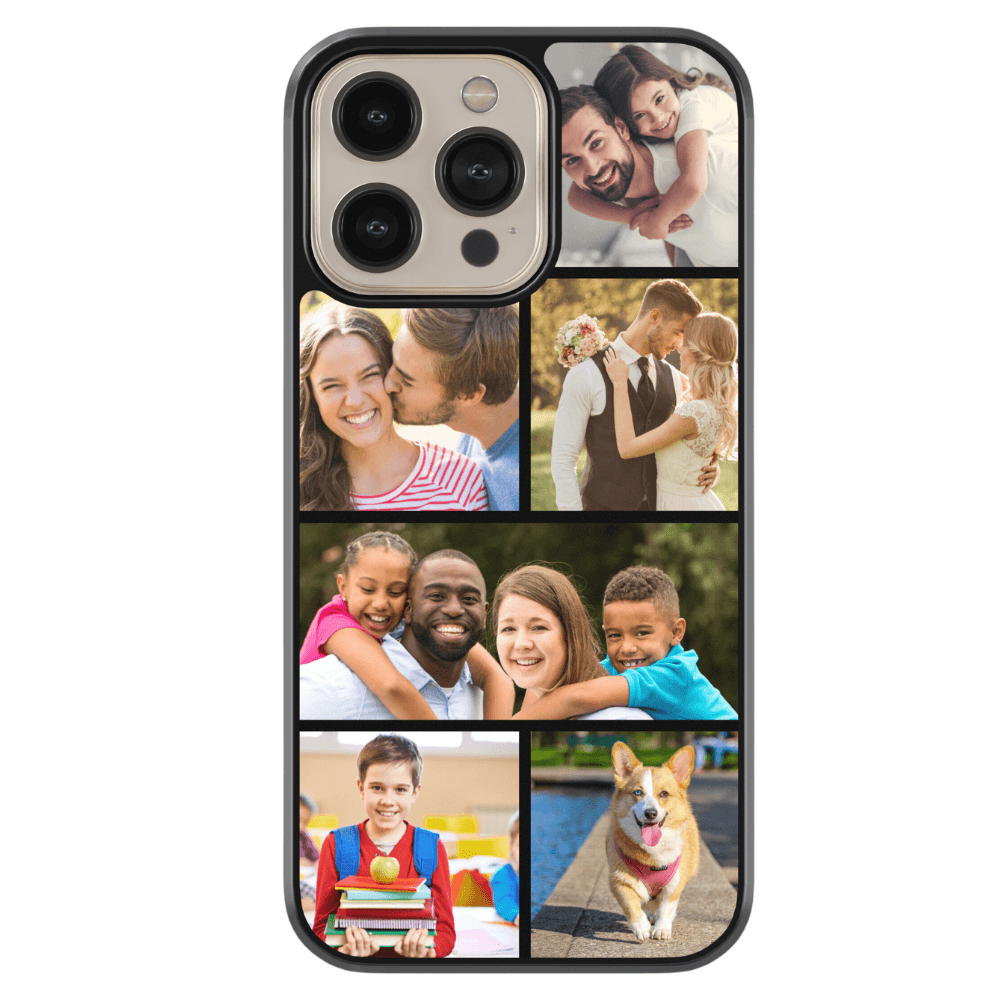 Custom Photo Collage Phone Case for iPhone 15 Pro Max – A personalized phone case featuring a collage of baby and childhood memories. The design showcases multiple custom images in a grid layout, allowing users to create a sentimental keepsake. Ideal for parents, grandparents, and family members, this case offers a unique way to carry cherished moments while providing durable protection. Compatible with iPhone 15 Pro Max, Samsung Galaxy S25, and other models.