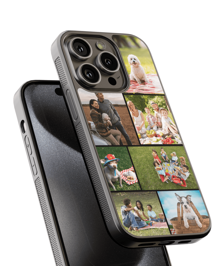 Custom Photo Collage Phone Case for iPhone 15 Pro Max – A personalized phone case featuring a collage of baby and childhood memories. The design showcases multiple custom images in a grid layout, allowing users to create a sentimental keepsake. Ideal for parents, grandparents, and family members, this case offers a unique way to carry cherished moments while providing durable protection. Compatible with iPhone 15 Pro Max, Samsung Galaxy S25, and other models.
