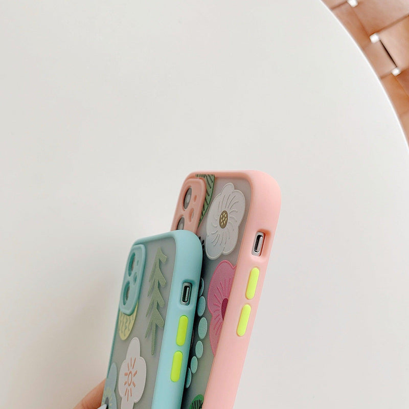 iPhone Case Floral Hybrid - Pink - CASELIX