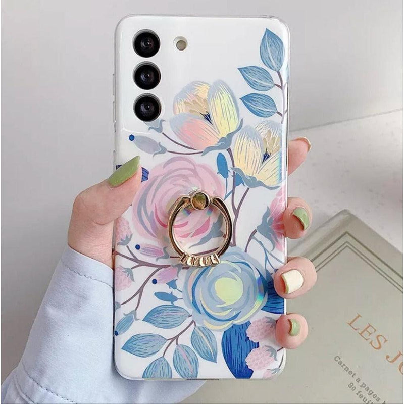 Samsung Galaxy Case Floral Laser - Ring Holder - CASELIX