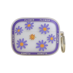 Funda AirPod Flores - Púrpura