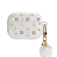 Funda AirPod Floral - Blanco perla