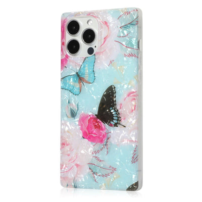 iPhone Case Square Butterfly Pearl - Floral - CASELIX