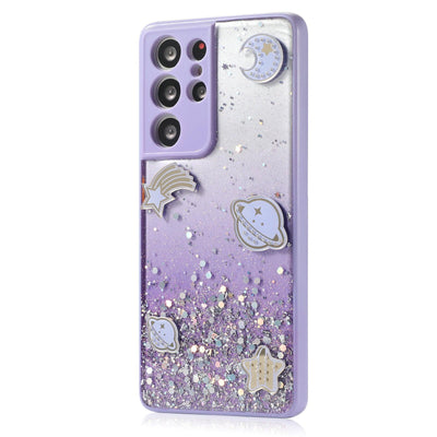 Samsung Galaxy Case glitter Universe - Purple - CASELIX