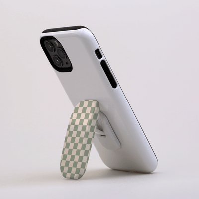 Green Check Phone Grip Holder - CASELIX