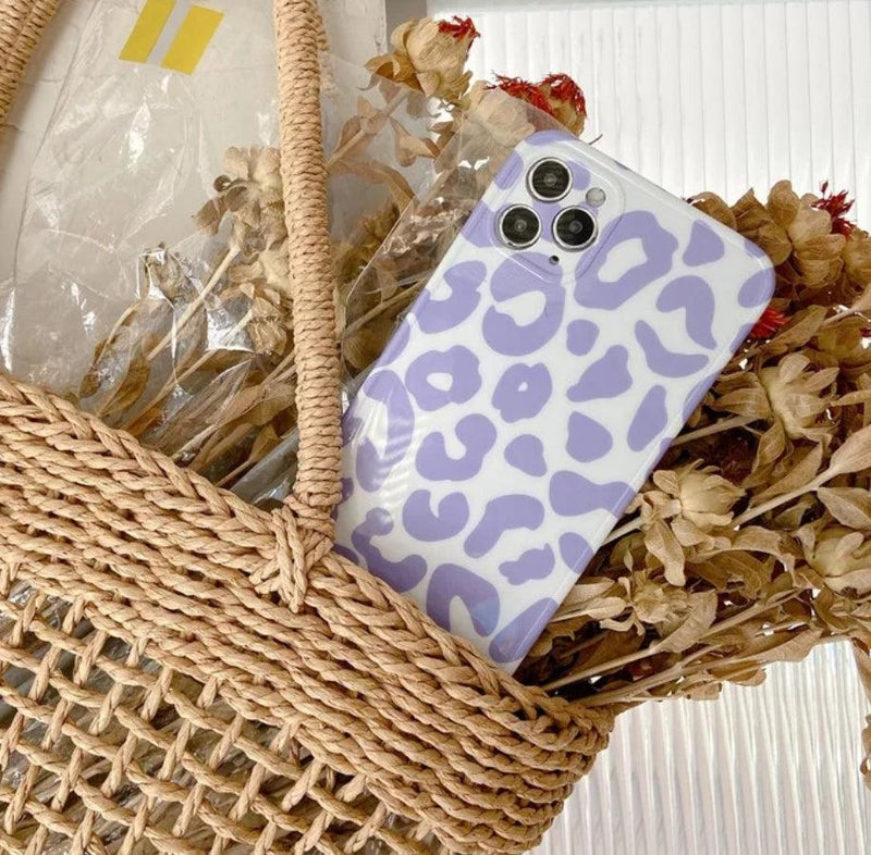 iPhone 12 Pro Max case leopard - Purple - CASELIX