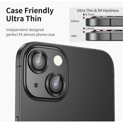 iPhone 13 Camera Lens Protector tempered glass - Space Black - CASELIX