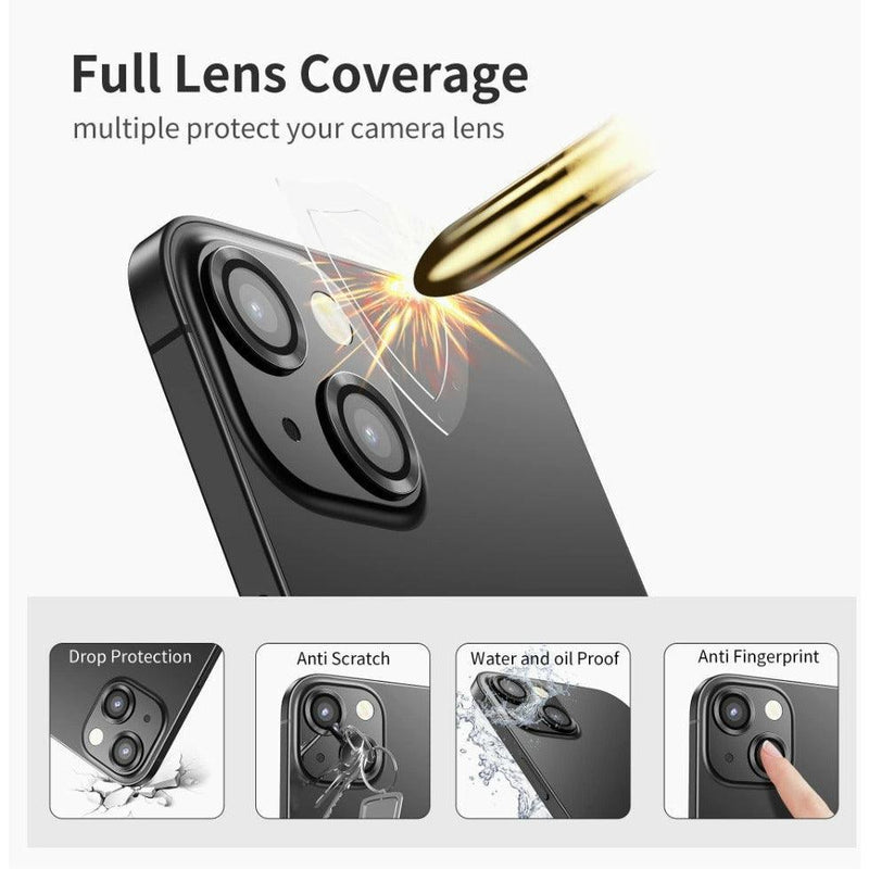iPhone 13 Camera Lens Protector tempered glass - Space Black - CASELIX