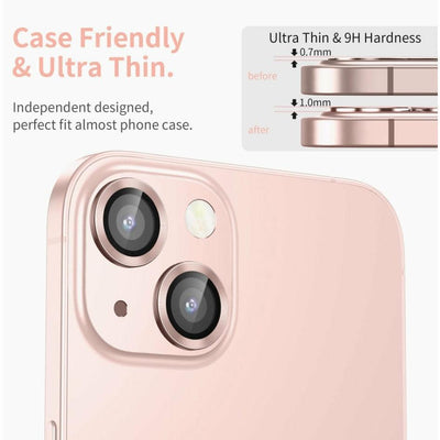 iPhone 13 camera Lens Protector tempered glass - Pink - CASELIX