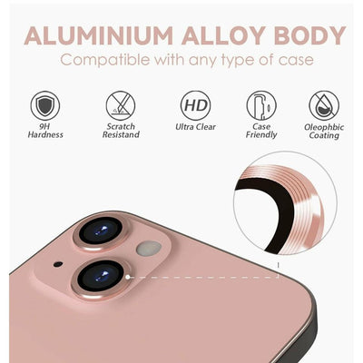 iPhone 13 camera Lens Protector tempered glass - Pink - CASELIX