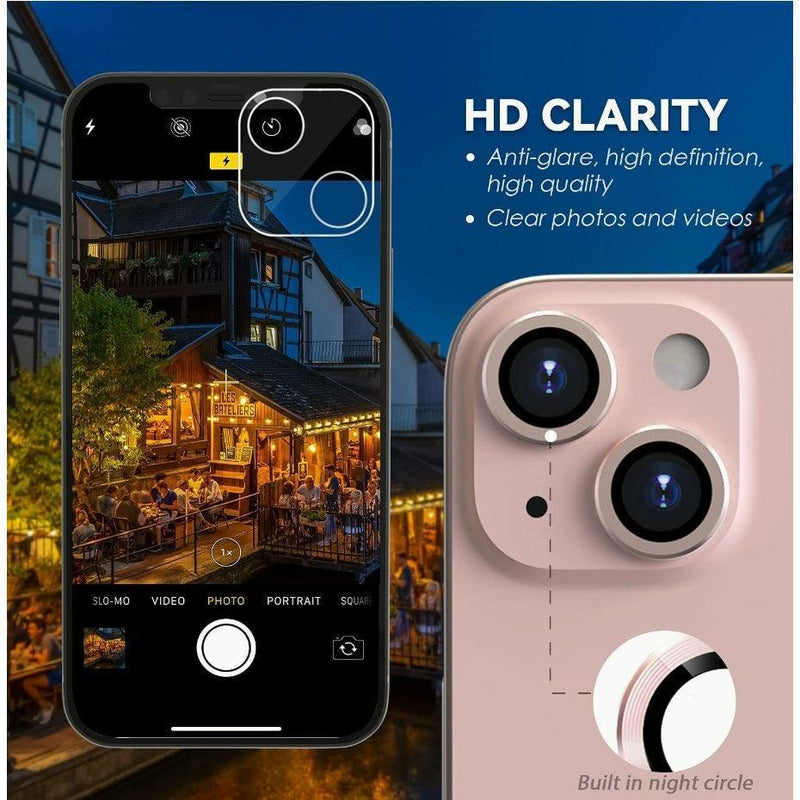 iPhone 13 camera Lens Protector tempered glass - Pink - CASELIX