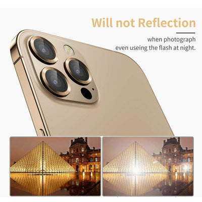 iPhone 13 Pro camera Lens Protector tempered glass - Gold - CASELIX