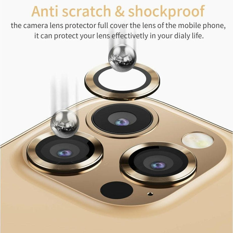 iPhone 13 Pro camera Lens Protector tempered glass - Gold - CASELIX