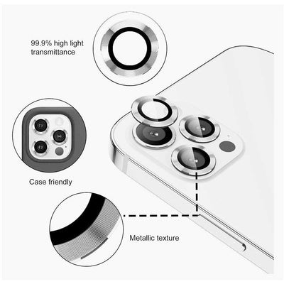 iPhone 13 Pro camera Lens Protector tempered glass - Silver - CASELIX