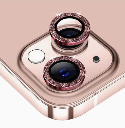 iPhone 14 camera Lens Protector tempered glass - Pink Glitter - CASELIX