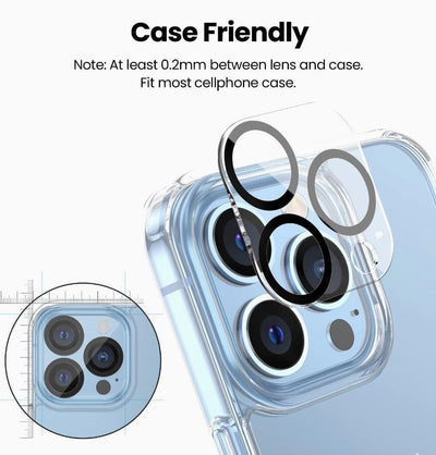 iPhone Camera Lens Protector tempered glass - Clear - CASELIX