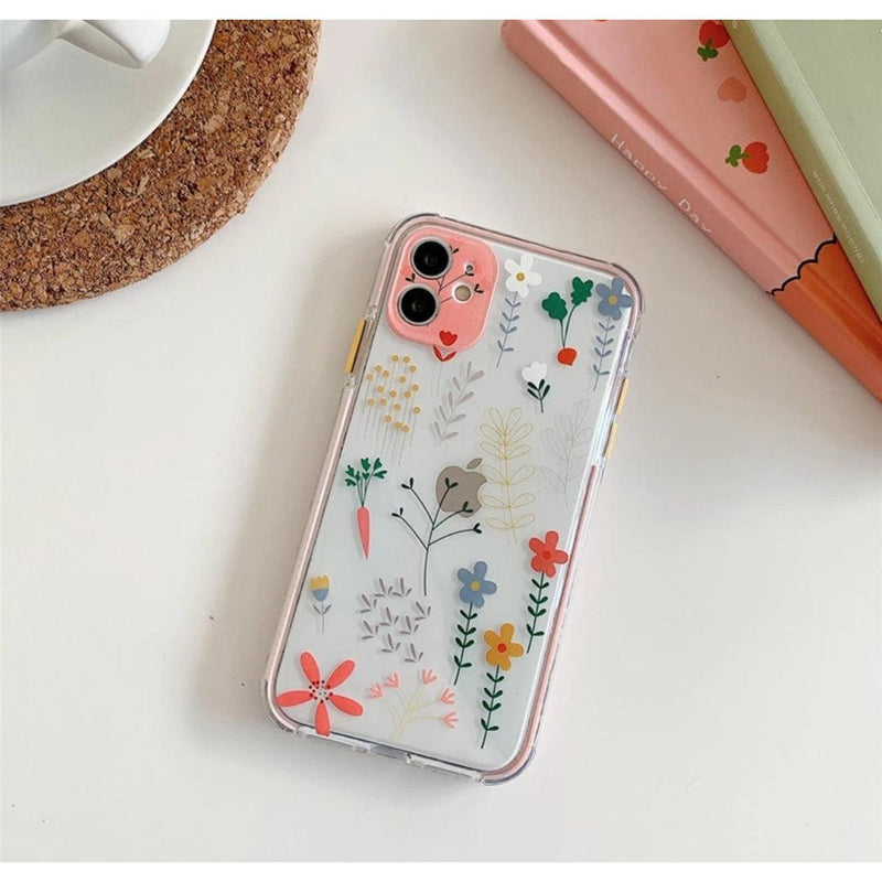 iPhone Case Clear Floral - Pink - CASELIX