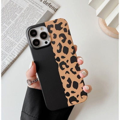 iPhone Case Leopard Print - Black - CASELIX