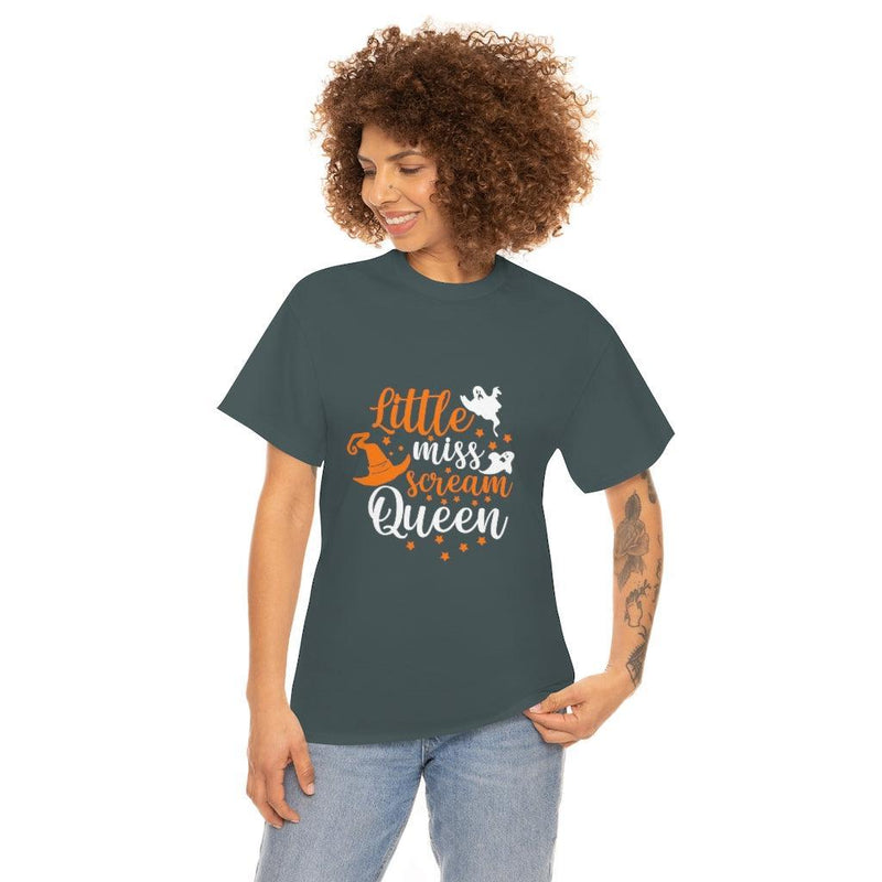 Little Miss Scream Queen Shirt, Funny Halloween T-shirt, Pumpkin Fall, Retro Halloween T-shirt, Fall Shirt, Halloween Shirt, Vintage Ghost, Cute Tee - CASELIX