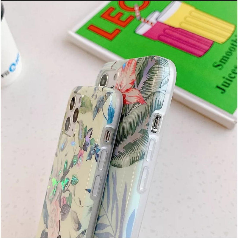 iPhone Case floral Electroplated - Green - CASELIX