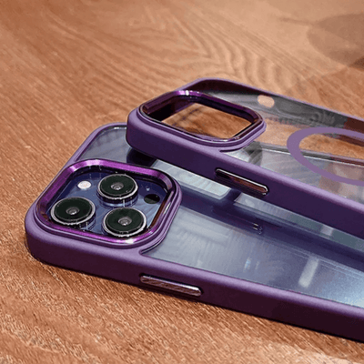 iPhone Case Clear Metallic Magsafe - Deep Purple - CASELIX